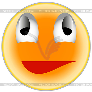 Smiley Face Button - vector clip art