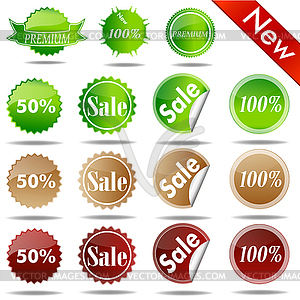 Discount label and sticker - vector image