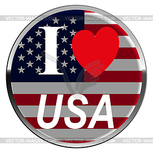 I love USA - vector image
