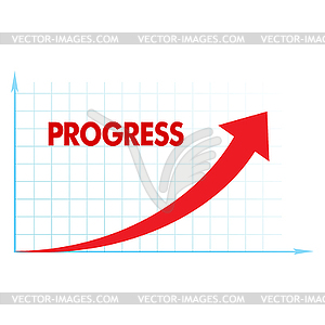 Arrow diagram business up - vector EPS clipart