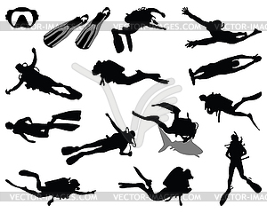 Diver - vector image
