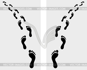 Footsteps - vector image