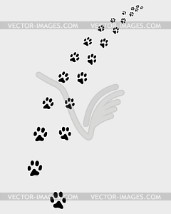 Trail of cats - vector clipart