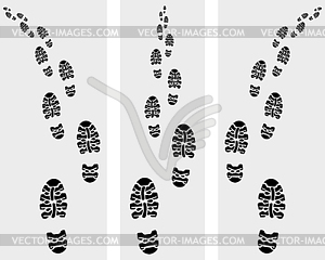 Prints of shoes - royalty-free vector clipart