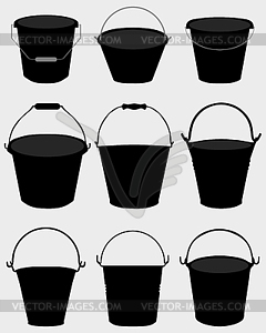 Garden buckets - vector clipart