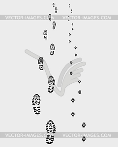 Footprints  - vector image