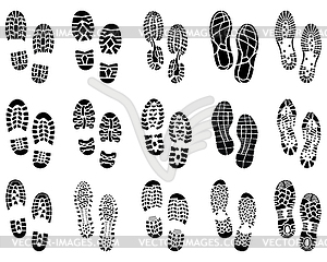 Prints of shoes - vector clipart