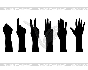 Hands which count - vector clipart