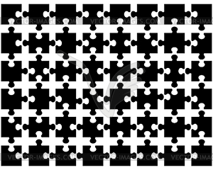 Black puzzle - stock vector clipart