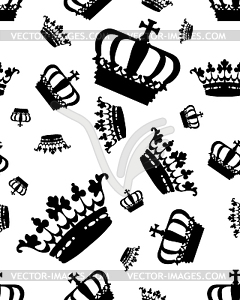 Silhouettes of crown - vector clipart