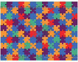 Colorful puzzle - vector clip art