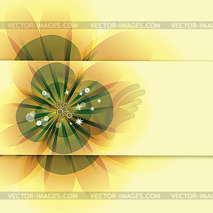 Flowers on greeting card - vector clipart