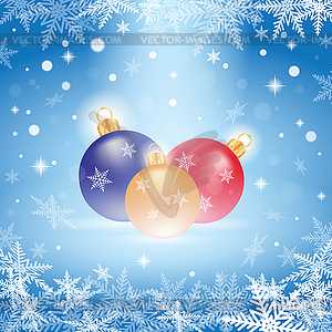 Winter holiday christmas balls - vector image