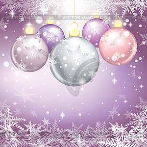 Winter holiday christmas balls - vector clip art