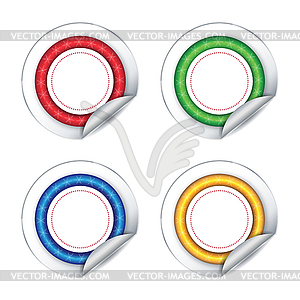 Colorful stickers on white background. - vector image