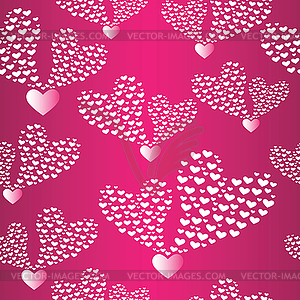 Abstract seamless background to Valentine`s day - vector image