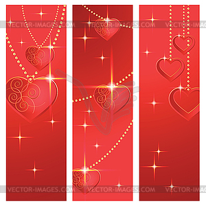 Heart shapes on abstract background to Valentine`s - vector image