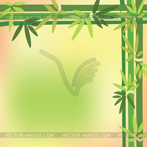 Blurred bamboo trees and leaves at on colorful - royalty-free vector image