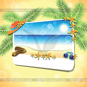 Picture of sand beach landscape - vector clip art