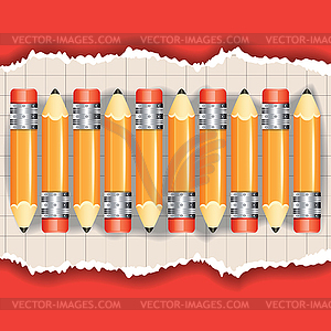 Набор карандашей - изображение в векторе / векторный клипарт