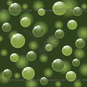 Green balls on abstract background - vector clipart