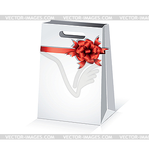 Set of paper shopping bags - vector image