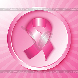 Breast cancer awareness pink ribbon - vector image