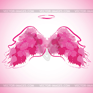 Angel nimbus and wings - stock vector clipart