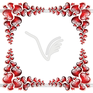 PrintPicture frame silhouette to Valentine`s day - vector clipart