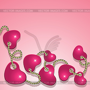 Postcard background to Valentines day - vector clipart