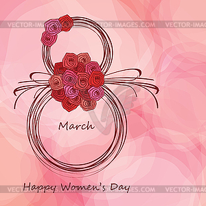 Greeting card for Womens day - vector clip art
