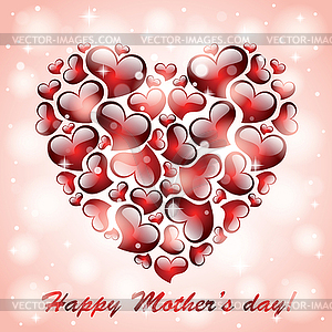 Happy mother day colorful background - vector image