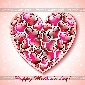 Happy mother day colorful background - vector clip art