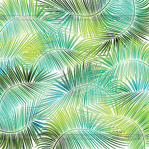 Palm tree branches - vector image