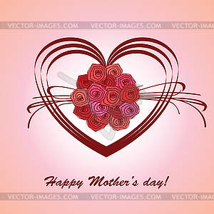 Happy Mother day colorful background - vector image