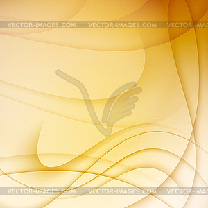 Yellow abstract background with curves lines - vector clipart