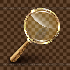 Magnifying glass on colorful background - vector clipart