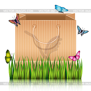 Paper shopping bag - vector clip art