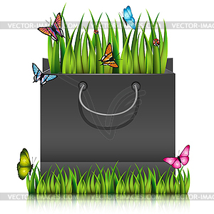 Paper shopping bag - vector image