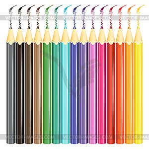 Painting pencils on album page background - vector clipart / vector image