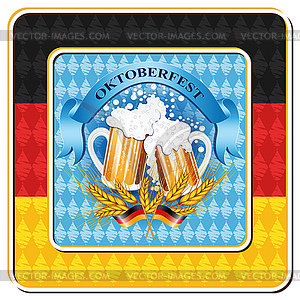 Vintage styled emblem for Oktoberfest festival - vector image