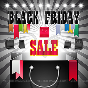 Black Friday sale colorful background - vector image