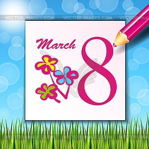 Greeting card for Womens day - vector clipart