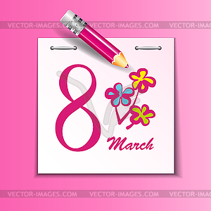 Greeting card for Women s day - vector image