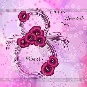 Greeting card for Women s day - vector EPS clipart