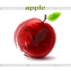 Fresh red apple - vector clipart / vector image