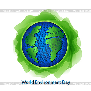 World environment day sign - vector clip art