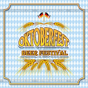 Vintage styled emblem for Oktoberfest festival - vector image