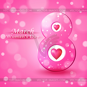 Greeting card for Women s day - stock vector clipart