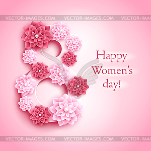 Greeting card for Women s day - vector clipart